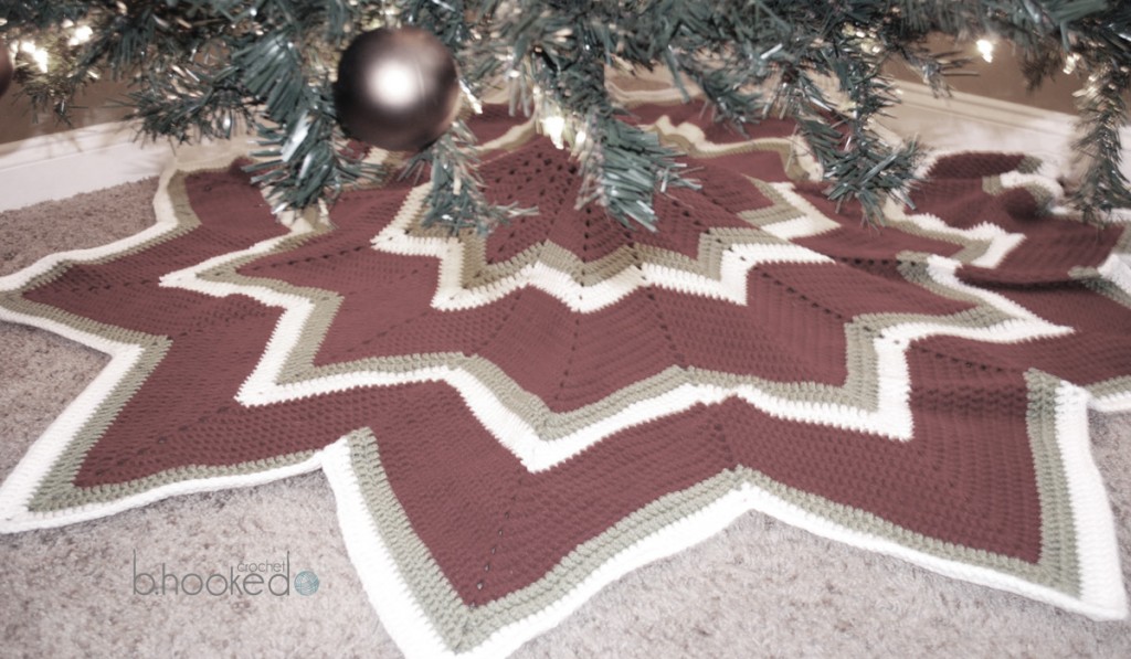 12-pointed Star Crochet Christmas Tree Skirt