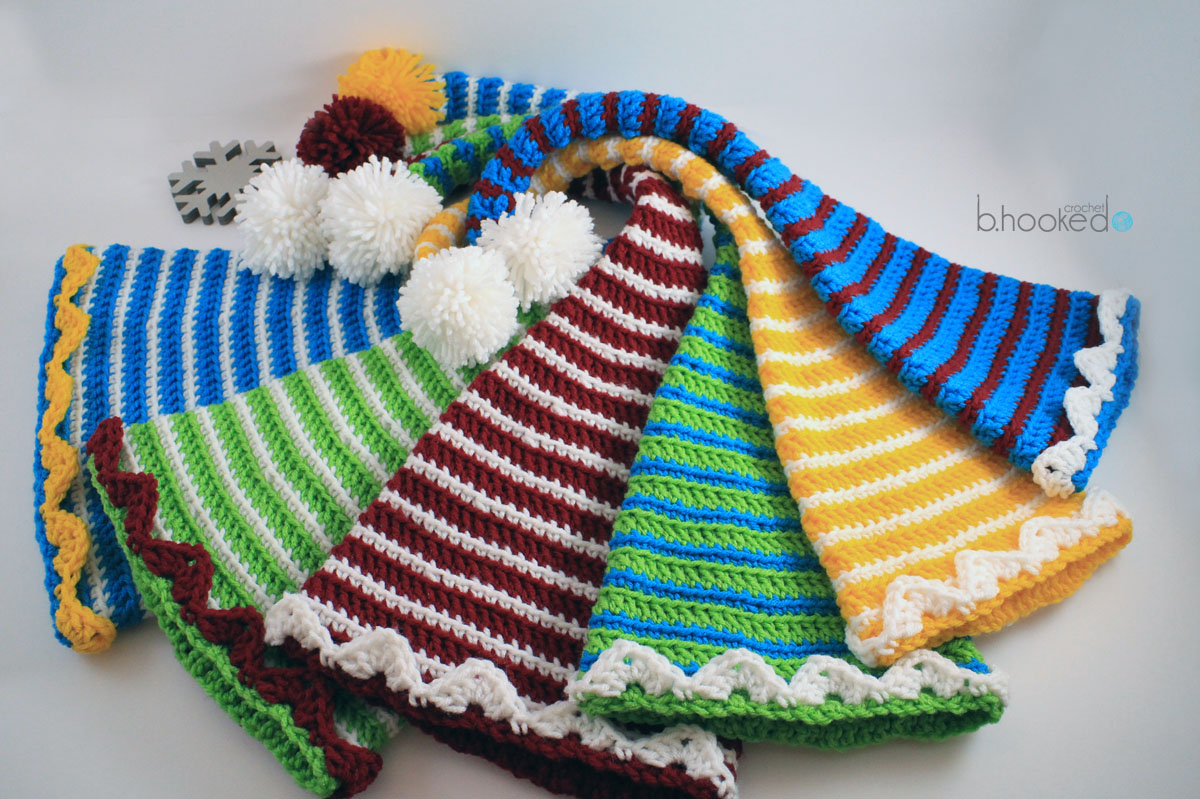 Crochet Elf Hats for the Entire Family