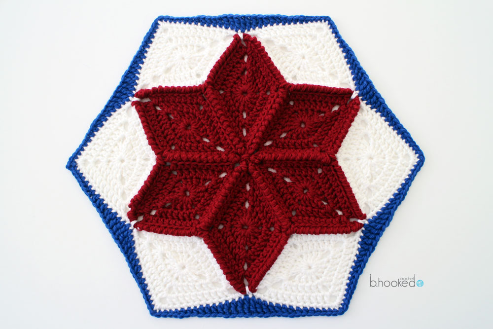 Quilt-Inspired Crochet Star Hexagon
