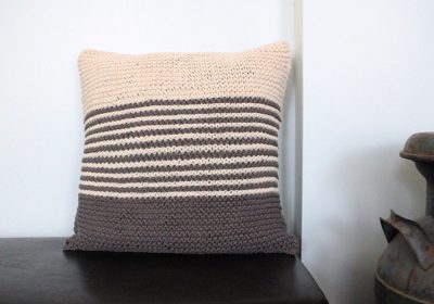 Classic Garter Stitch Knit Pillow