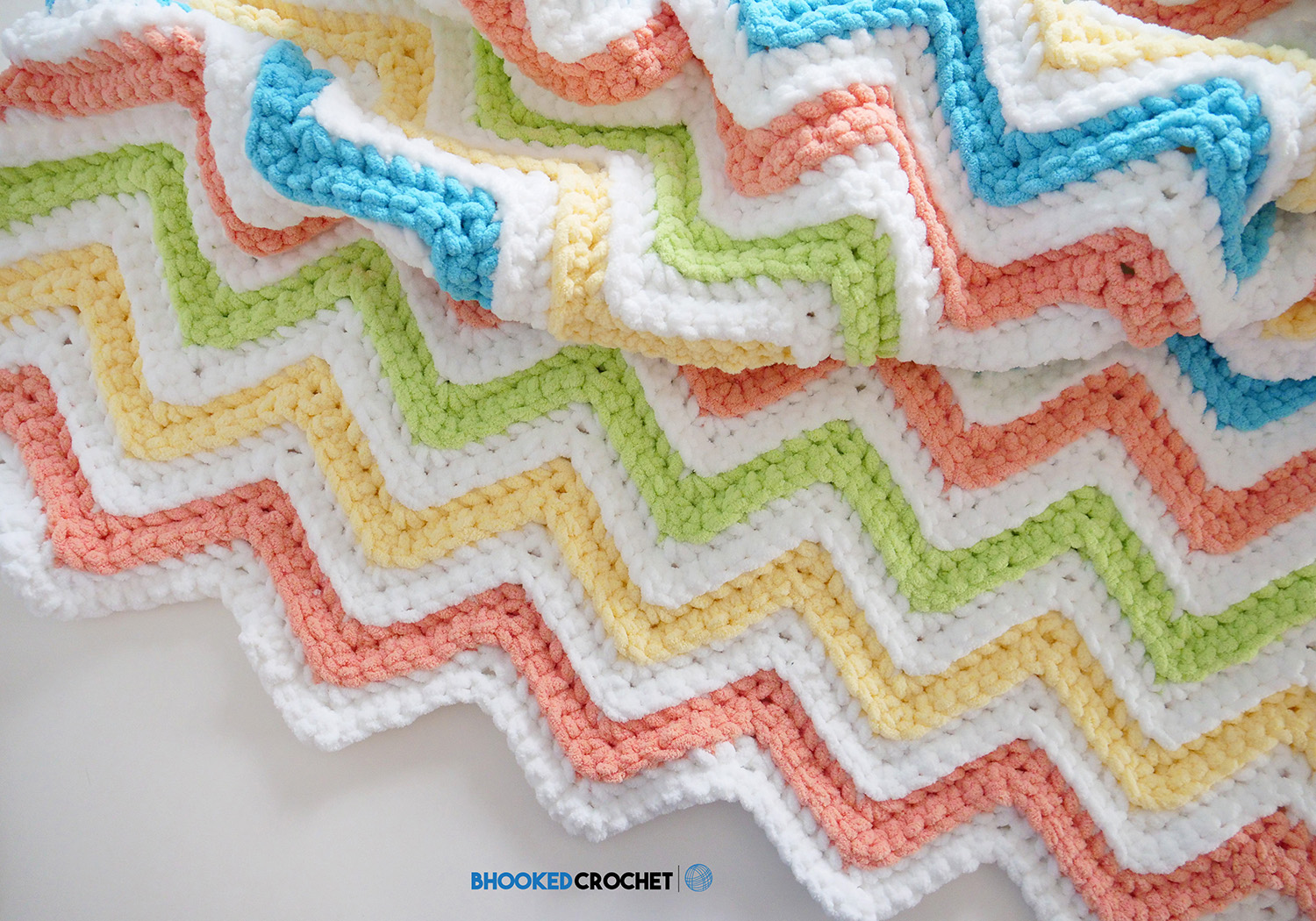 The Perfect Chevron Crochet Blanket Pattern by Yarnspirations!