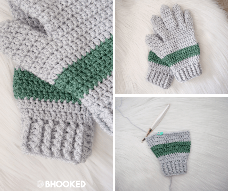 step by step crochet gloves