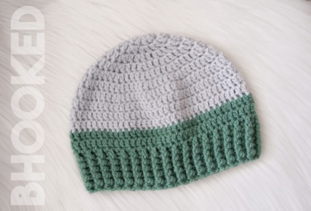 Basic Men’s Crochet Hat Free Pattern and Tutorial from B.Hooked