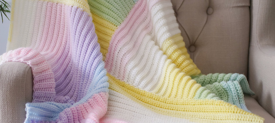 Easy crochet baby blanket free pattern + tutorial