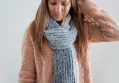 How to Make a Simple Fisherman’s Rib Knit Scarf
