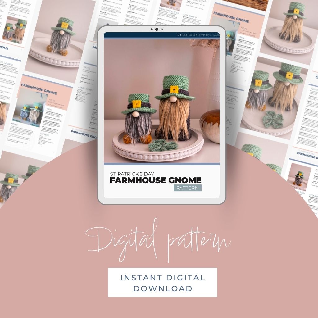 St Patrick's Day Crochet Gnome PDF Preview